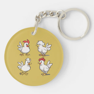 Old lady Chicken Keychain