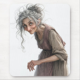 Old Lady In Faded Dress Mouse Pad