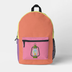 old lamp printed backpack