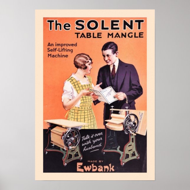 Old Laundry Table Mangle Poster (Front)
