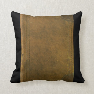 old leather book cover cushion