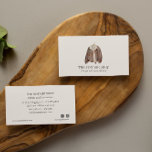 Old Leather Jacket Vintage second hand clothes Business Card<br><div class="desc">Elegant business cards for vintage clohtes shop or second hand clothes market, leather repair, leather professionals, feature elegant vintage leather jacket illustration in brown and black. Customise the front with two lines of custom text and add your full contact details to the back using the template. Include social icons A...</div>