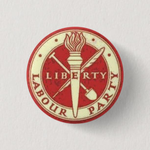 Old Liberty Labour Party Logo 3 Cm Round Badge