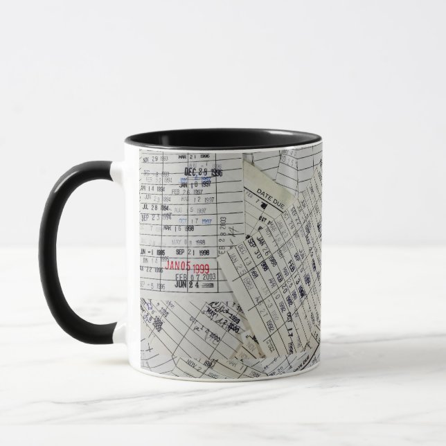 Old Library Card Collection  Mug (Left)