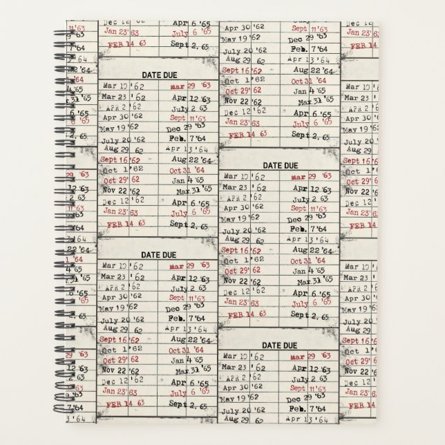 Old Library Card Collection Planner (Front)