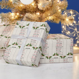 Old Library Cards For 2024 Christmas  Wrapping Paper