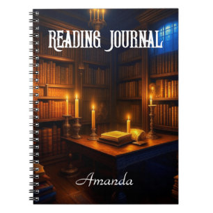Old Library dark mood reading Notebook