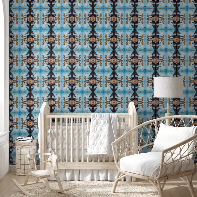 Old light blue and brown wall small (Kids)