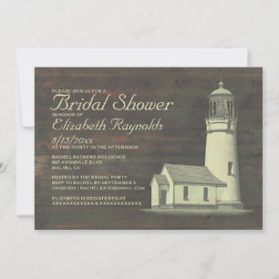 Old Lighthouse Bridal Shower Invitations