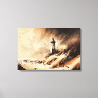 Old Lighthouse Fine Art Oil Painting