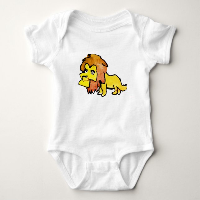 Old Lion Baby Bodysuit (Front)