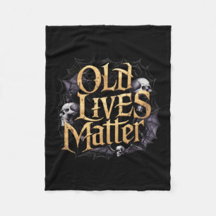 Old Lives Retro Horror Clic Rock Style Art Design Fleece Blanket