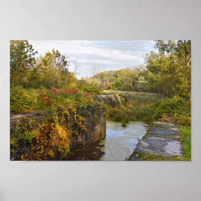 Old Lock 19 of the Erie Canal, New York Poster (Front)