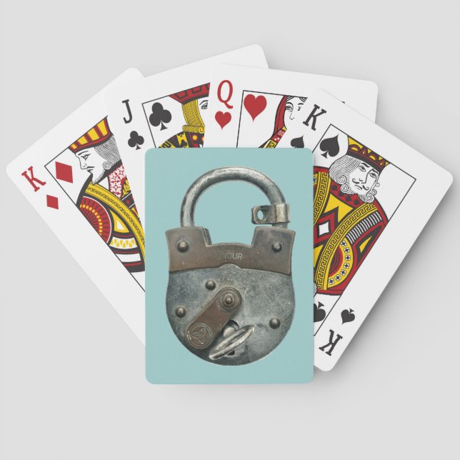  Old Lock and Key Playing Cards (Back)