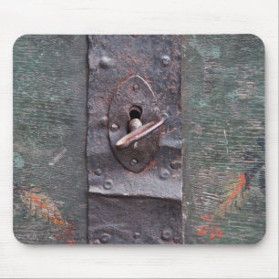 Old lock with key mouse pad