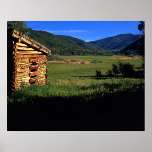 Old log homestead near Park City, Utah. (P.R.) Poster