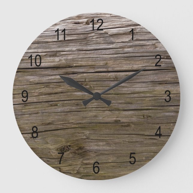 Old log texture large clock (Front)