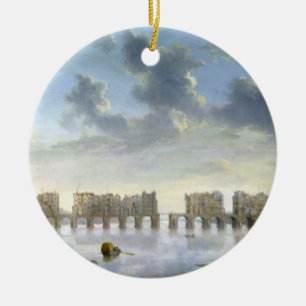Old London Bridge (oil), c.1630 Ceramic Tree Decoration
