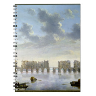 Old London Bridge (oil), c.1630 Spiral Notebook