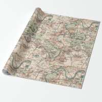Old London, England Map (Kew Twickenham)