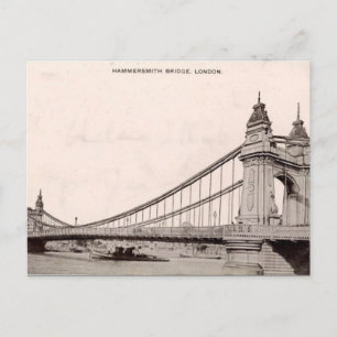 Old London Postcard - Hammersmith Bridge