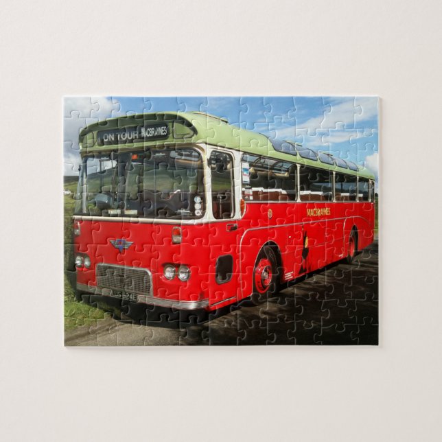 Old Macbraynes Bus on the Isle of Bute Jigsaw Puzzle (Horizontal)