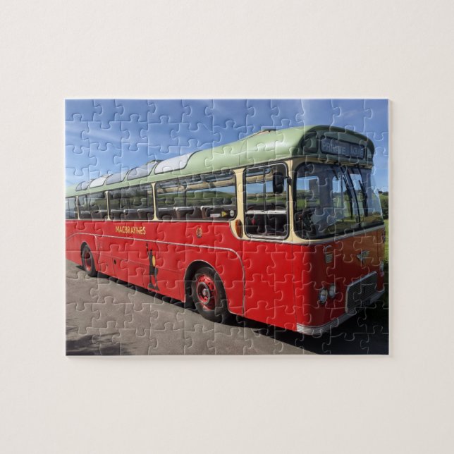 Old Macbraynes Bus on the Isle of Bute Jigsaw Puzzle (Horizontal)