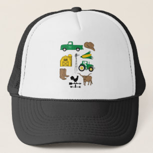 Old Macdonald Had a Farm My Farm Life for Kids Trucker Hat