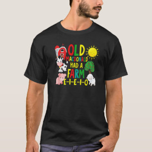 Old Macdonald Had A Farm Toddler Kids Farm Animal T-Shirt