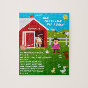 Old MacDonald Nursery Rhyme Puzzle