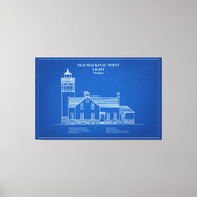 Old Mackinac Point Light - Michigan – AD Canvas Print (Front)