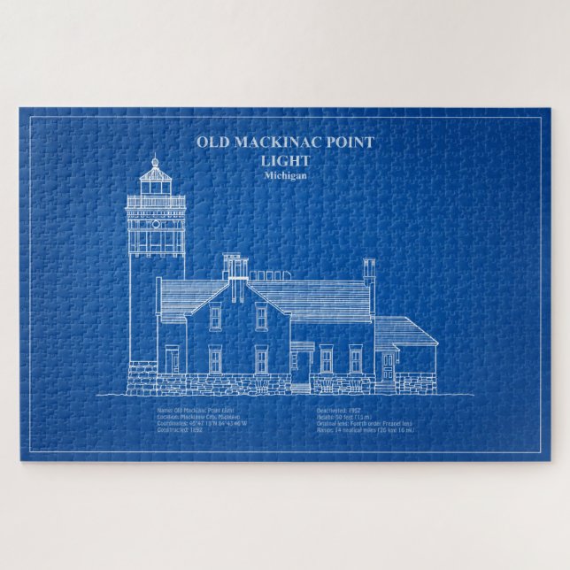 Old Mackinac Point Light - Michigan – AD Jigsaw Puzzle (Horizontal)