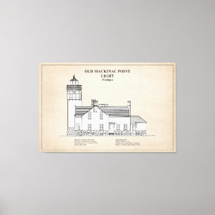 Old Mackinac Point Light - Michigan – SBD Canvas Print