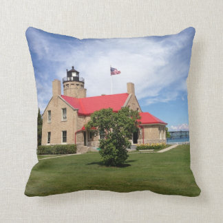 Old Mackinac Point Lighthouse Bridge Cushion