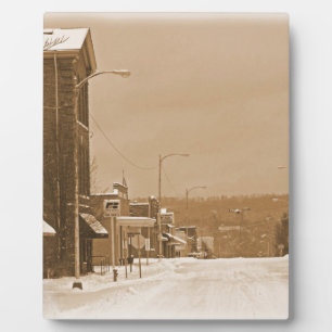Old Main Street in the Snow Plaque