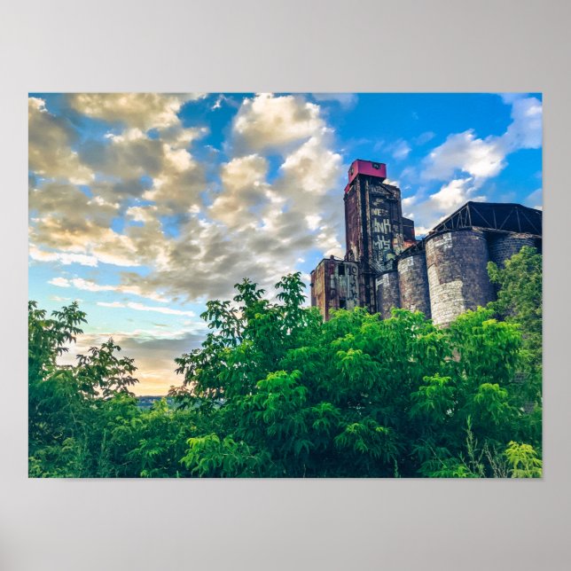 Old Malting Factory in Montreal, Quebec, Canada Poster (Front)