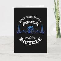 Old Man and his Bicycle Cycling Gift Dad