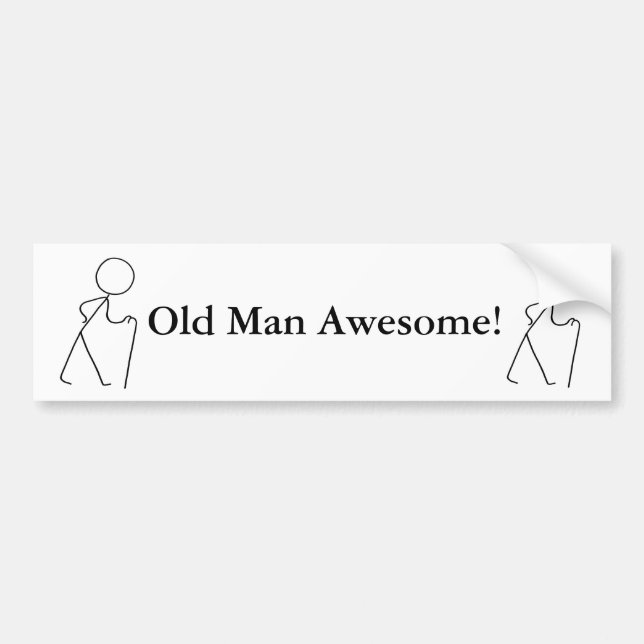 Old Man Awesome Original design Bumper Sticker (Front)