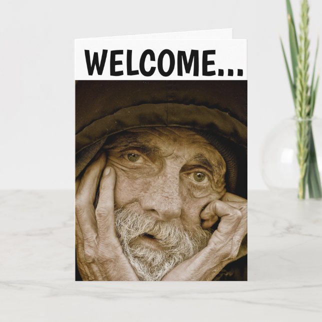  OLD MAN  BIRTHDAY OVER THE HILL Greeting Card (Front)