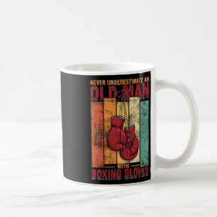 Old Man Boxing - Vintage Coffee Mug