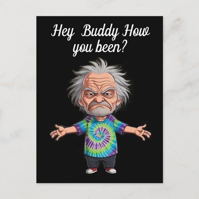 Old man Chibi with arms outstreched  Postcard (Front)