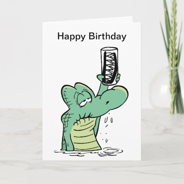 Old Man Croc Birthday Card (Front)