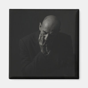 Old Man Depression Dark Moody Magnet
