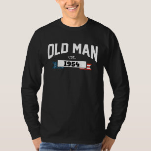 Old Man Est 1954 Patriotic  Fathers Day T-Shirt
