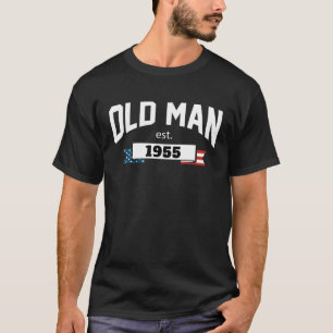 Old Man Est 1955 Patriotic Fathers Day T-Shirt
