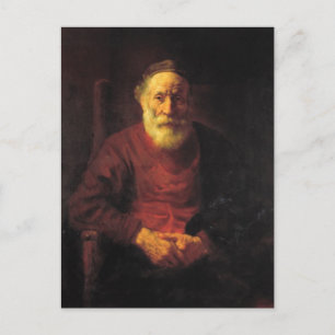 Old man in red - Rembrandt Postcard