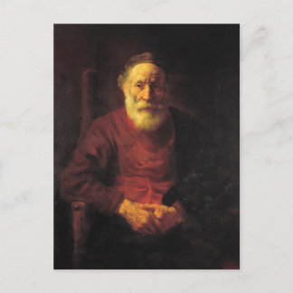 Old man in red - Rembrandt Postcard