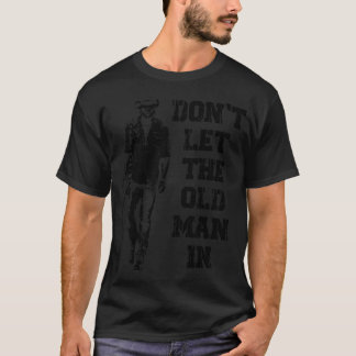 Old Man In Walking T-Shirt