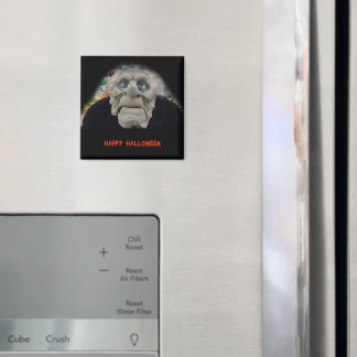 Old Man Mask in Black Background Magnet