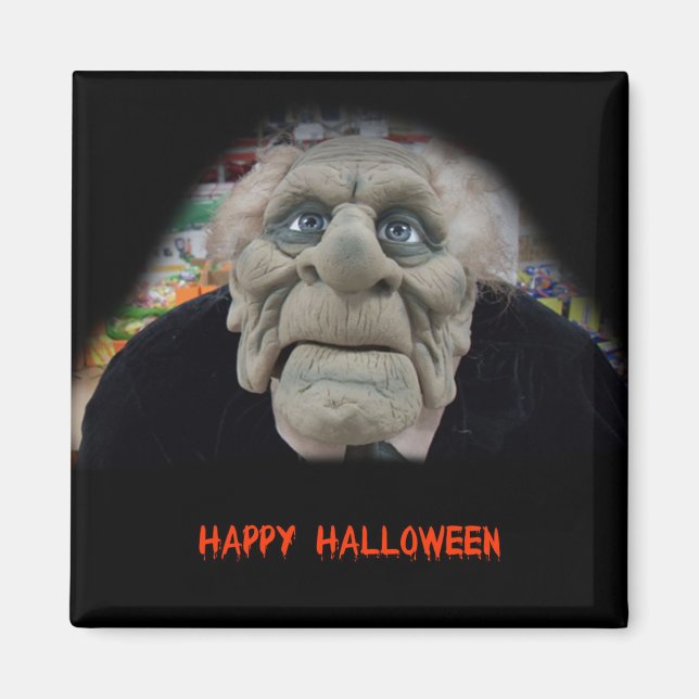 Old Man Mask in Black Background Magnet (Front)